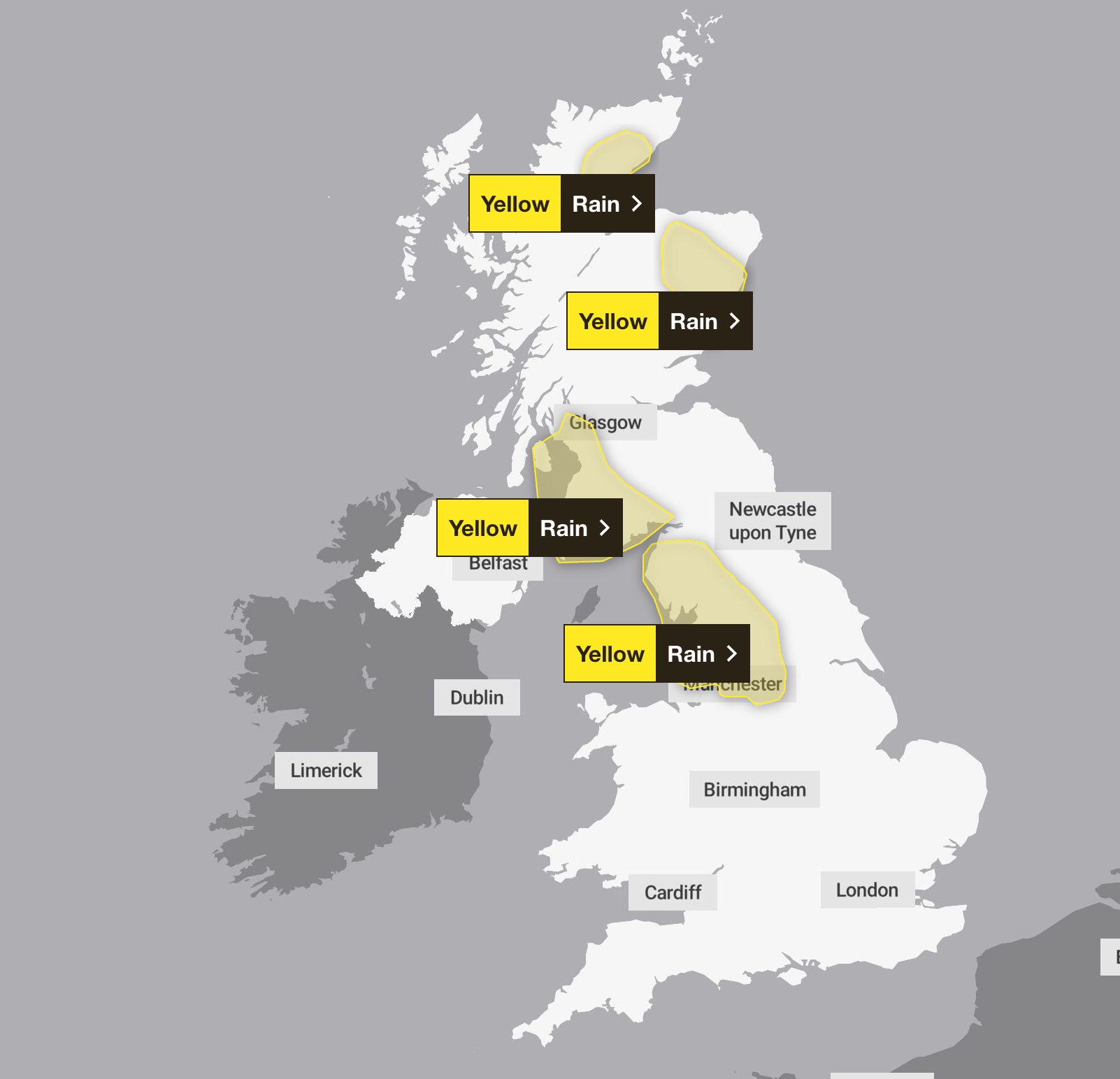 UK Weather: Met Office Issues Four Days Of Heavy Rain Warnings After ...